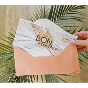 BON PODARUNKOWY Voucher 10szt zestaw z kopertą piórko