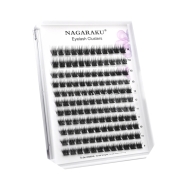 Rzęsy bondingowe klastrowe NAGARAKU 0.07 D MIX 9-14mm wielokrotnego użytku 11 pasków 132 kępki