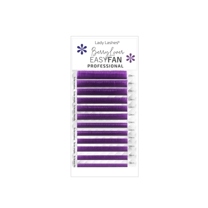Rzęsy dwurzędowe Easy Fan FIOLETOWE Berry Lovers 0.07D MIX