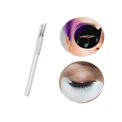 Biały długopis chirurgiczny do oznaczenia powieki przed stylizacja rzęs