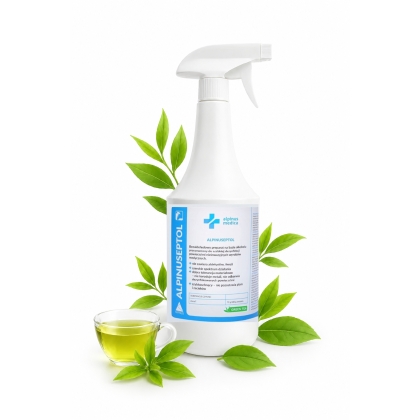 Spray ALPINUSEPTOL 1L do wszystkich powierzchni dezynfekcja stanowiska pracy dla stylistek rzęsZielonej Herbaty