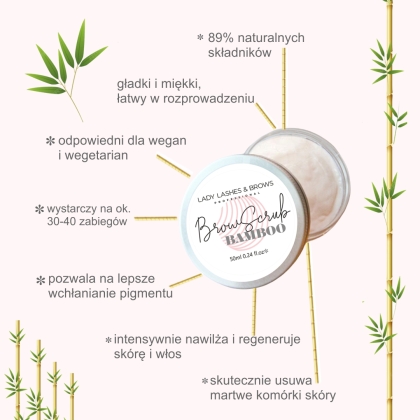Kremowy peeling do skóry brwi Brow Scrub Bamboo 50ml
