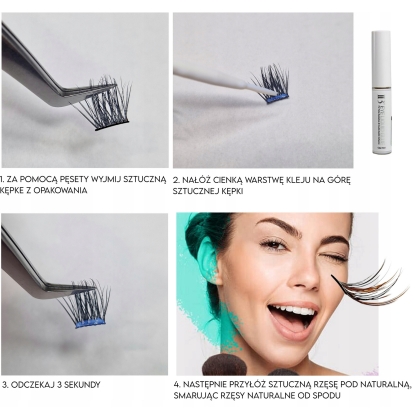 Rzęsy bondingowe klastrowe NAGARAKU 0.07 D POJEDYNCZE DŁUGOŚCI DŁUGOŚCI 9pasków 108 kępek