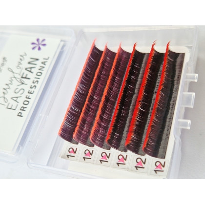 Rzęsy dwurzędowe Easy Fan BERRY LOVERS OMBRE MINI