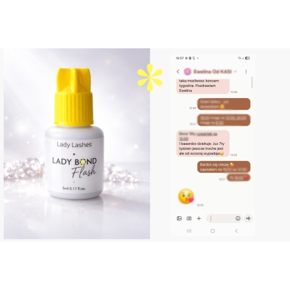 PROFESJONALNY KLEJ DO RZĘS FLASH  0.2 sec 5ml Zapomnij o sklejkach.