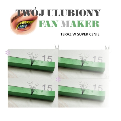 Fan Stone do robienia kępek Fan Maker cała taśma w zestawie zielony 3mm /55m
