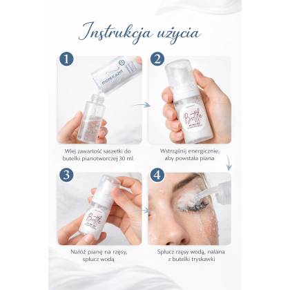 Szampon do mycia rzęs przed zabiegiem PH 9,5  BIG SISTER saszetka 30ml MONICAZET +2 butelki